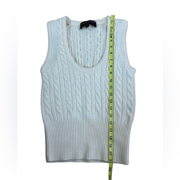Louis Vuitton Uniforms Ivory Color Fleece Wool Mohair Blend Sweater size Small - Picture 6 of 6